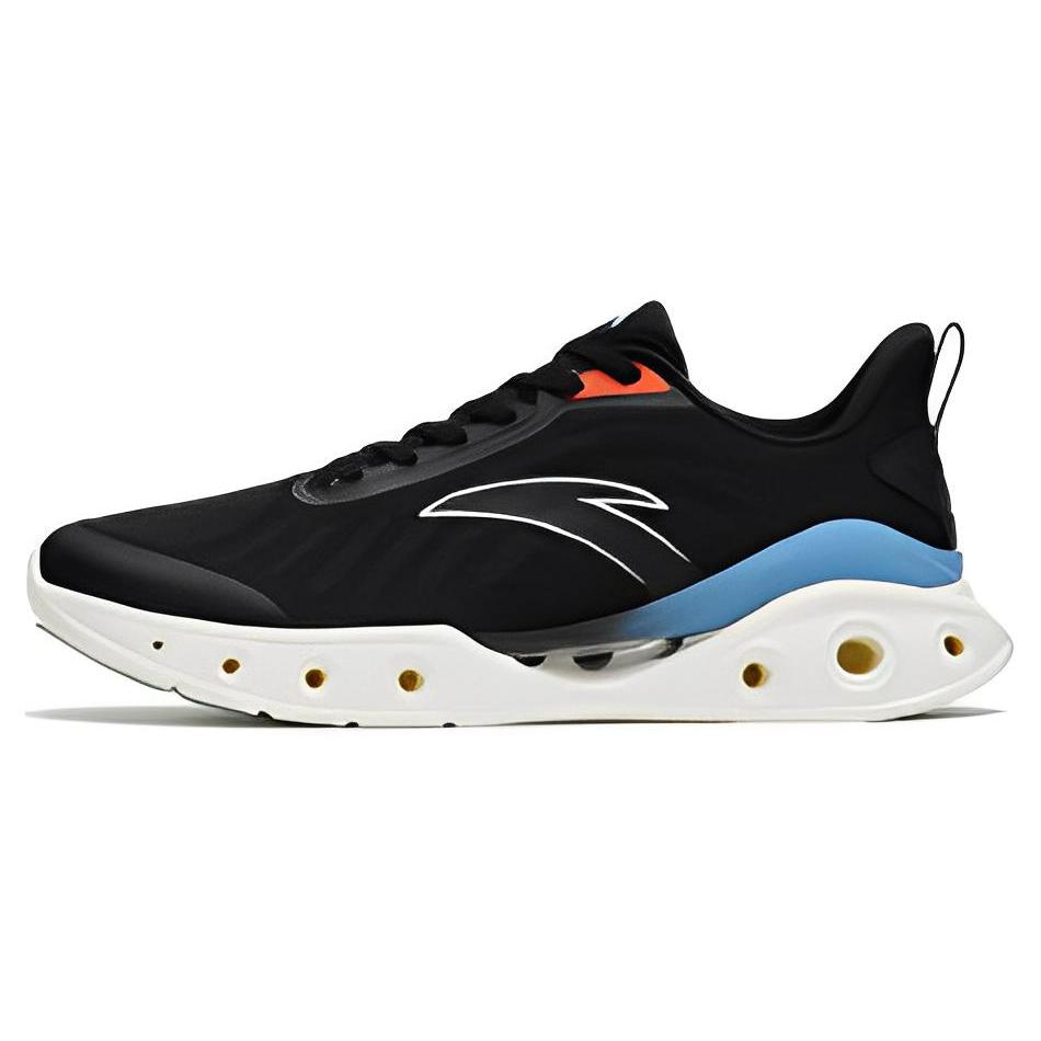 New Anta Cushioned Slip Resistant Low Top Running Shoes Men's Black Orange 112325520-7