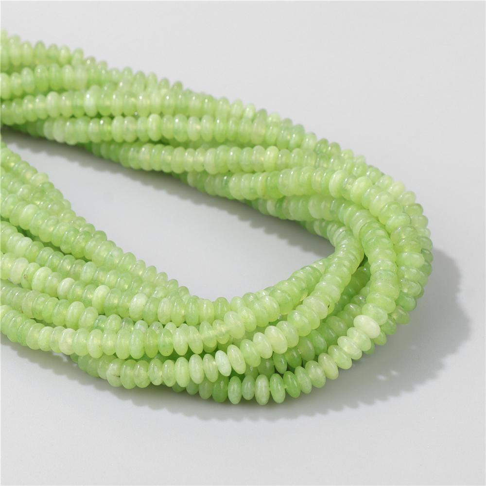 2X4MM Natural Abacus Stone Beads Blue Green Pink Flat Rondelle Beads for Jewelry Making Bracelets Necklace Accessories Wholesale