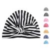 Kids Bunny Ear Hat Stripe Turban Baby Cap Head Wrap Adornments Rabbit Headdress