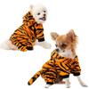 Costume en Flanelle pour Animaux de Compagnie pour Chiens Chaud Jeu de Rôle Costume Tigre Dinosaure Chat Vêtements Petit Chien Automne Hiver Tenue à Capuche Mignonne