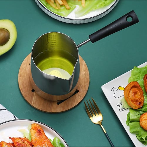 SHAWIN Deep Fryer, Deep Fryer, Milk Pan, Suitable for Single-Person Use, Easy to Clean, Mini, Deep Fryer, Includes Tongs, Oil Drainer, and Colander, O