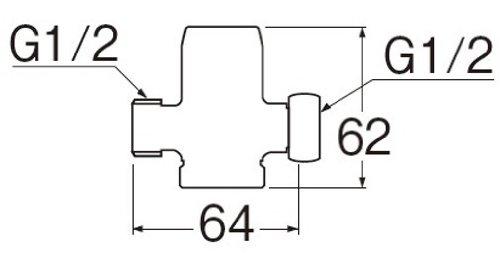 SANEI Mini Pressure Reducing Valve for Stop Valve Installation, V7110-1-13