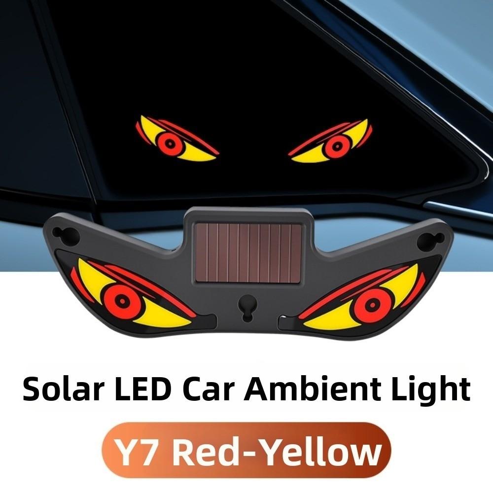 Wireless Solar Devil Eyes Car LED Warning Light Suction Cup LED Car Light Car Atmosphere Light