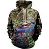 New 3D Printing Carp Fishing Men's Hoodie Fashion Outdoor Camping Pullover Clothing Wild Enthusiast Hooded Sweatshirt