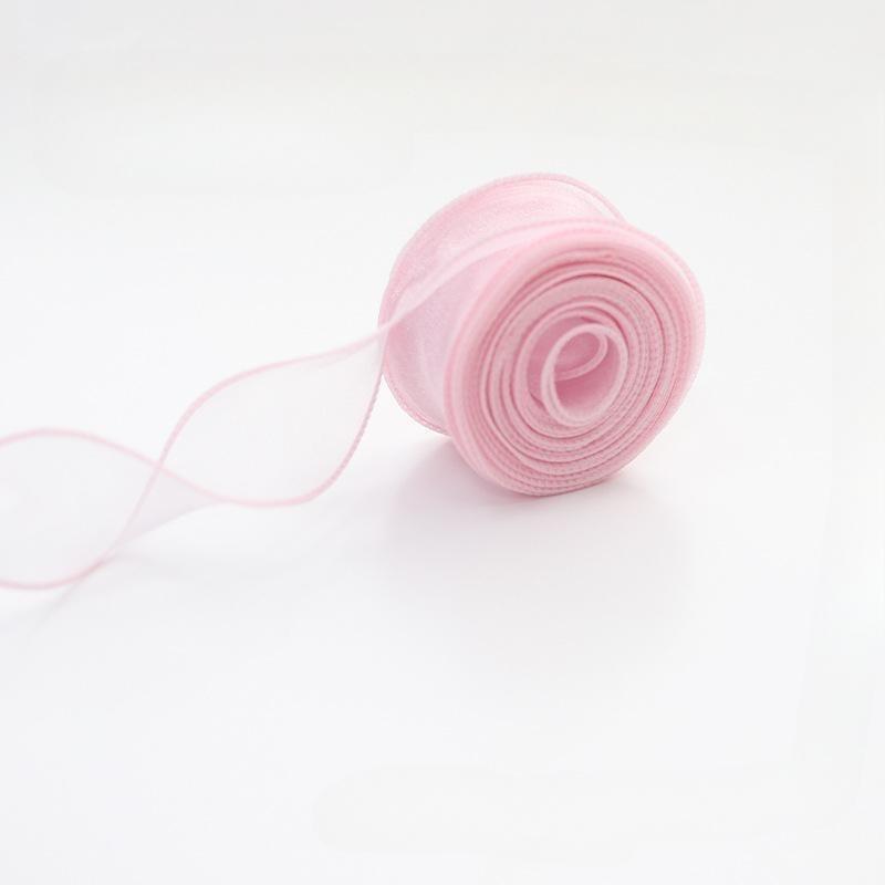 10 yards Rotolo di nastro di organza di colore pieno con bordo ondulato a coda di pesce per bouquet di fiori, regali, confezioni, decorazioni per feste di nozze