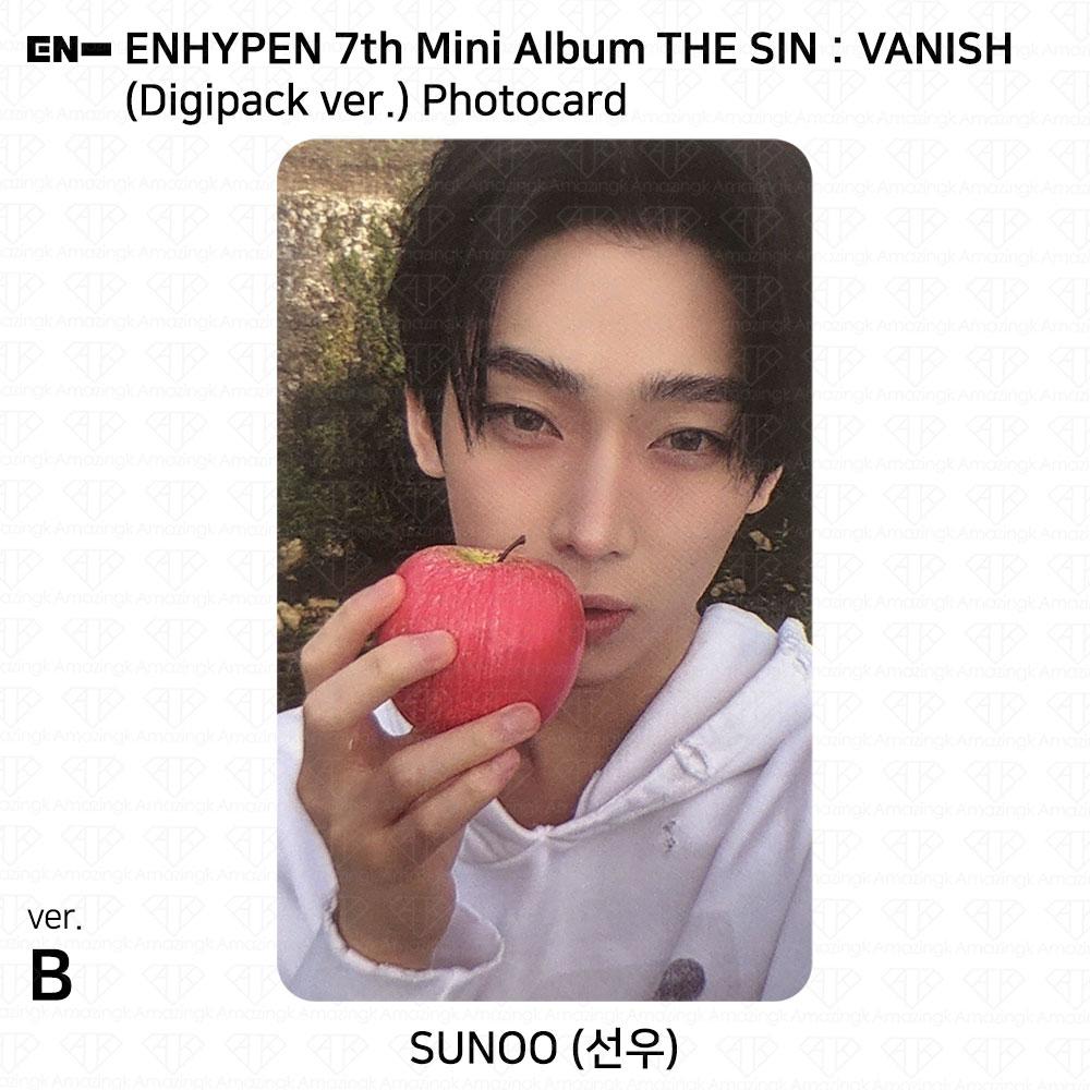 ENHYPEN Das 7. Mini-Album THE SIN:VANISH Digipack-Version. Fotokarte KPOP K-POP