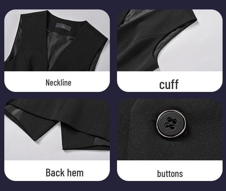 Women's Formal Vest Set 2024: Two-Piece Professional Workwear Suit for Spring and Autumn