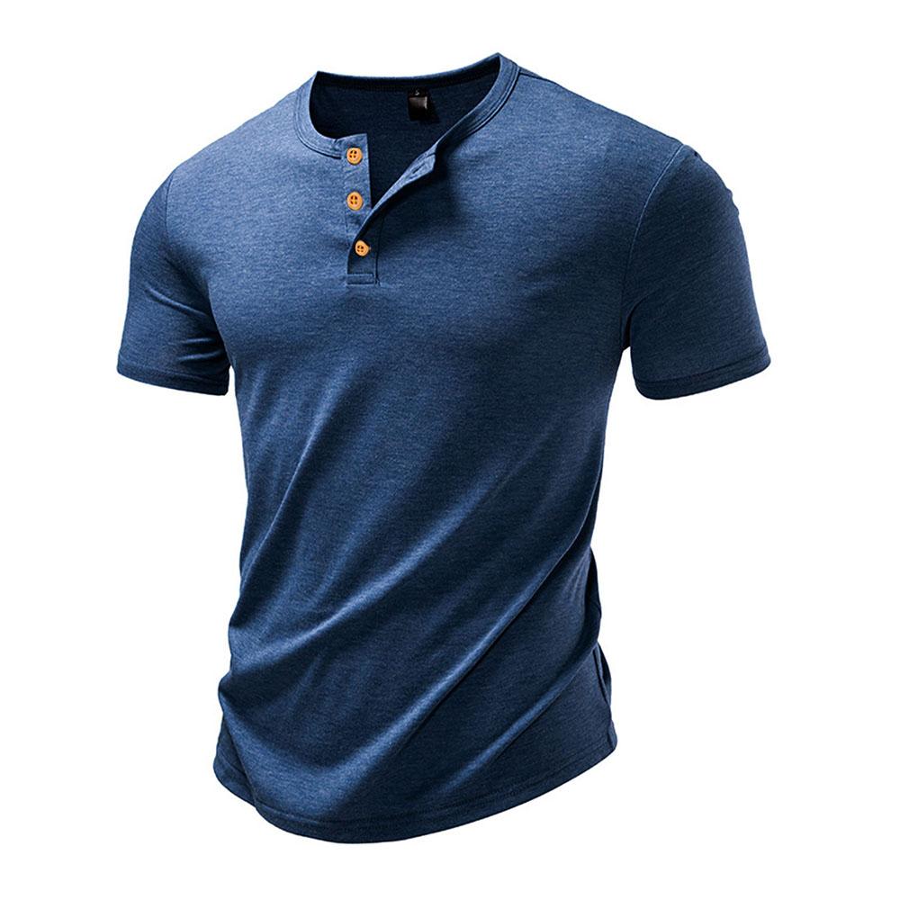 Men's Cotton T-shirt Summer Breathable Solid Color Slim Fit Cozy Short Sleeve Tees Casual Simple Style Soft Fabric Clothing