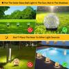 Cracked Glass Ball Garden Light - Outdoor Ground Stake Decorative Lamp for Yard Path