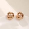 Special Jewelry Earrings, Creative Metal Element Circle Multi-Layer Knotted Earrings