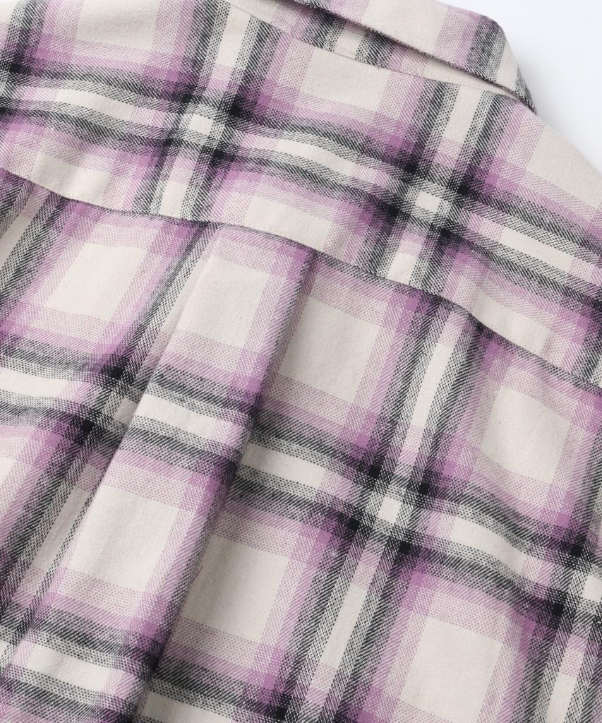 INDUST Big Check Ombre Snap Shirt_Purple