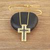 Nidin Classic Cross Pendant Chain Necklace for Women Men 3 Colors Dazzling Crystal Jesus Crucifix Neck Jewelry Gift Wholesale