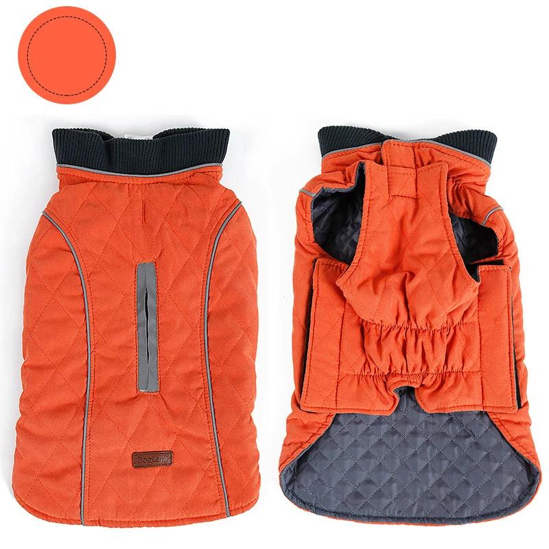 Pet Retro Thickened Warm Dog Clothes Fall and Winter Reflective Dog Jacket Undershirt Pet Sports Training Clothes