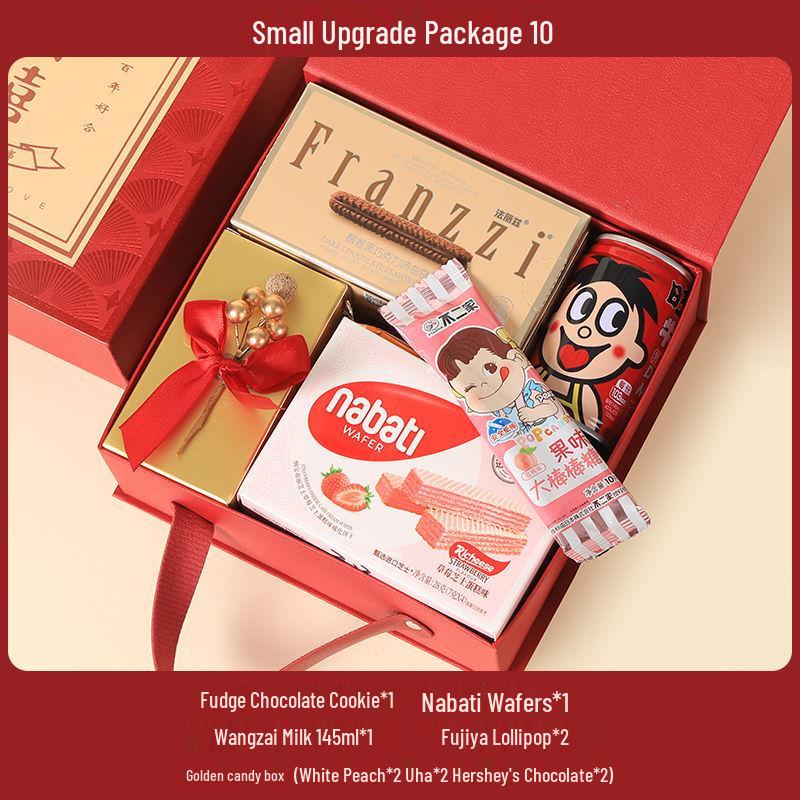 Elegant Wedding Candy Favor Box Set with Biscuits and Sweets