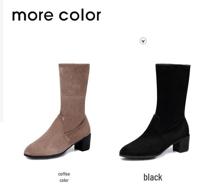 Ganzjahres-Slipper-Tanzstiefel mit mittlerem Absatz für Damen