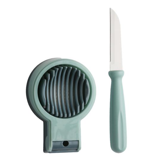 

Egg Slicer Fruit Knife Set with Hidden Blade Fruit Slicer for Strawberries Tomatoes Dishwasher Safe Essential Kitchen Tool for Salads Sets синий