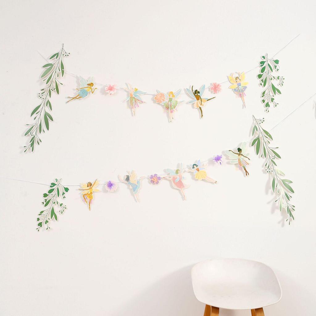 Cute Dreamy Flower Fairy Party Tableware Set - Plates & Decorations