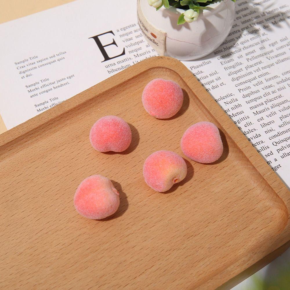 20pcs Cartoon Simulated Mini Peach Handmade Simulated Fake Fruits  Household Decoration