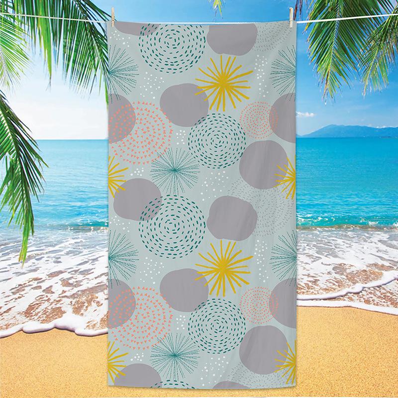 1pc Fruit Printed Beach Towel, Quick Drying and Absorbent Soft Swimming Towel, Multi-functional Sand Proof Beach Towel