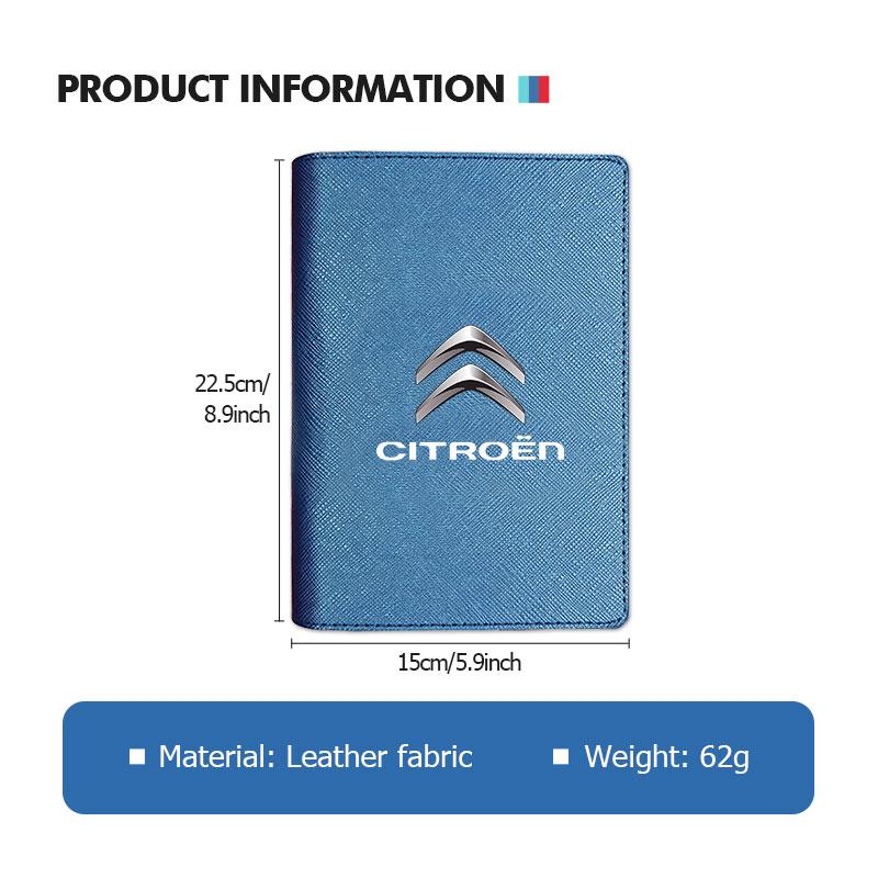 Passport Holder Case Multi Functional ID Card Bank Card Travel For Citroen C5 C1 C2 C6 C4L DS3 DS4 DS5 C-Elysee Grand Berlingo