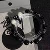 Schwarzes Achterball Geometrisches Metallknopf Armband Für Paare Und Männer