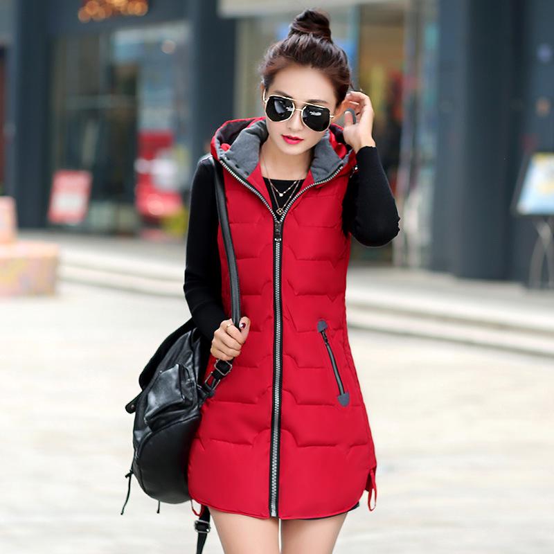 Medium and long casual slim-fitting cotton vest autumn and winter fashion large version cotton vest urban leisure can be removed