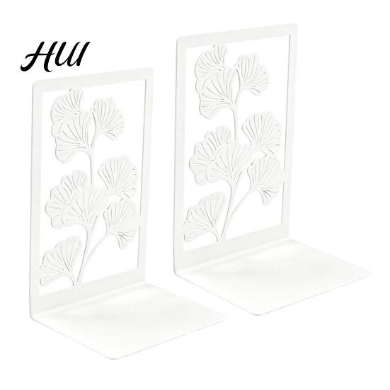 Stabiler Buchhalter 1 Paar Metall Dekorativer Buchstütze, Ginkgoblatt/Monstera Enden für Blatt Buchstütze Bücherregal, Rutschfeste Stopper Zuhause Büro Arbeitszimmer
