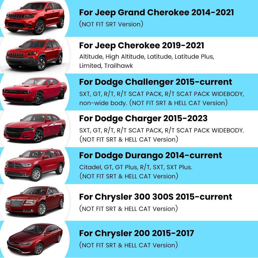 Steering Wheel Shift Paddle Extended Shifter Trim Cover For Dodge Challenger Charger Durango RT & Scat Pack 2015-2024, For Jeep Grand Cherokee 2014-