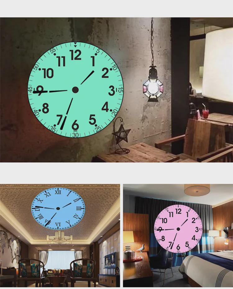 LED Projection Clock and Night Light: Large Character Display with Electronic Projection Lamp