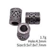 Concentric Circle Pattern Tube Spacer Beads Metal Loose Beads For Bracelet Necklace Hair Jewelry Craft Accessories For