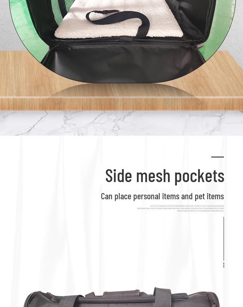 Foldable Large Capacity Pet Travel Crossbody Bag for Cats and Dogs