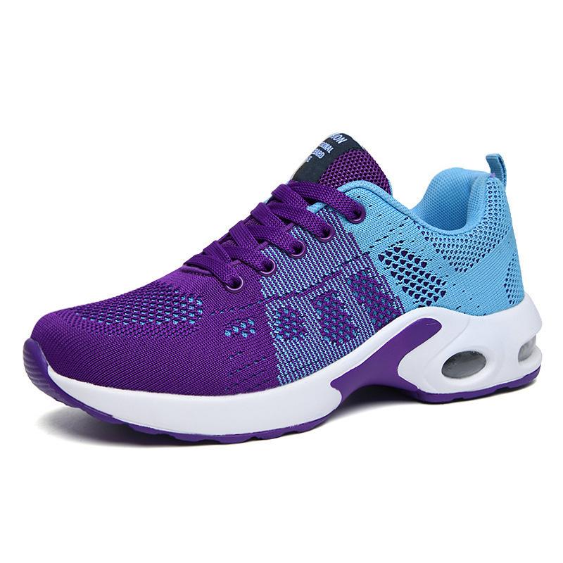Breathable Mesh Women's Sneakers: Fly Woven, Lightweight, Casual Comfort, Large Sizes Available