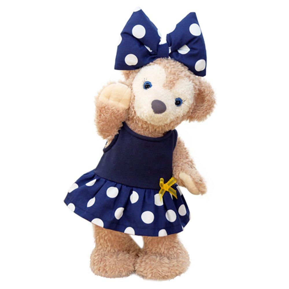 

Костюм ShellieMay cush cush, Наряд Даффи и Минни Маус, Темно-синее платье в горошек и лента, 43 см, Размер S