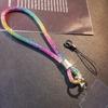 Universal Cellphone Wrist Strap with Card Gorgeous Flash Diamond Lanyard Colorful Hand Rope Mobile Phone Anti-Loss Charm Straps