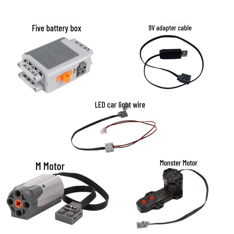 Building Blocks Science Kit with Motor, Battery Box, Remote Control & Receiver