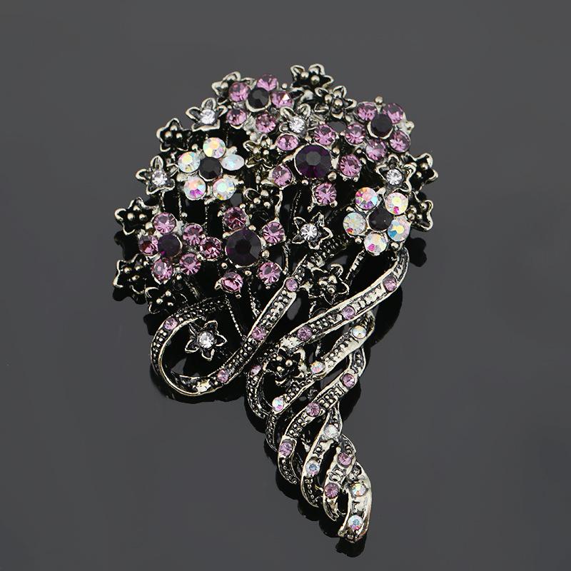 European & American Crystal Teardrop Brooch Zircon Pin Accessory