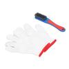 Stainless Steel Brush Comfortable Silicone Handle Portable Wire Brush Set with Gloves for Wheels