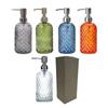 Glass Soap Dispenser - Manual Liquid Refillable Bottle with 304 Stainless Steel Pump. Leakproof, Durable for Laundry Hotel
