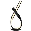 Nowoczesna lampa stołowa - Lampa stołowa o spiralnym designie - ściemniana. 21L x 15S x 43W cm - Czarny Aluminium. Ciepła biała dioda LED
