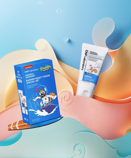 CNP Spongebob SPLASH Edition Derma Answer Barrier Reset Cream 80ml+31ml Set [Free Headband] FREE