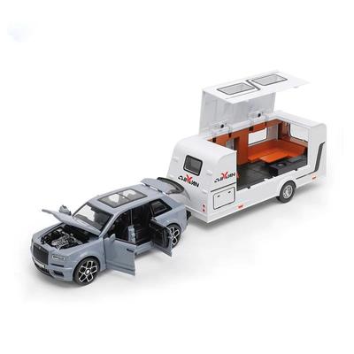 1/32 Legierung Druckguss Simulation Wohnwagen Auto Spielzeug Modell Rolls Royce Cullinan SUV Modell Fahrzeuge Sound und Licht Kinder Geschenk