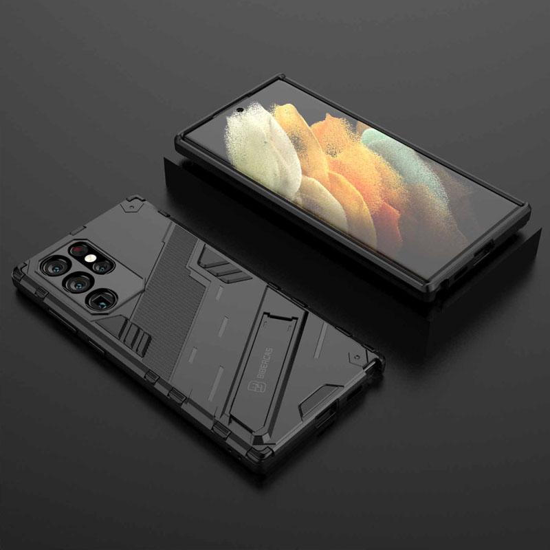 Case For Samsung Galaxy S21 Plus S21 FE S21 Ultra 5G Shockproof Armor Phone Case Anti-Fall Protect Back Cover Kickstand Coque