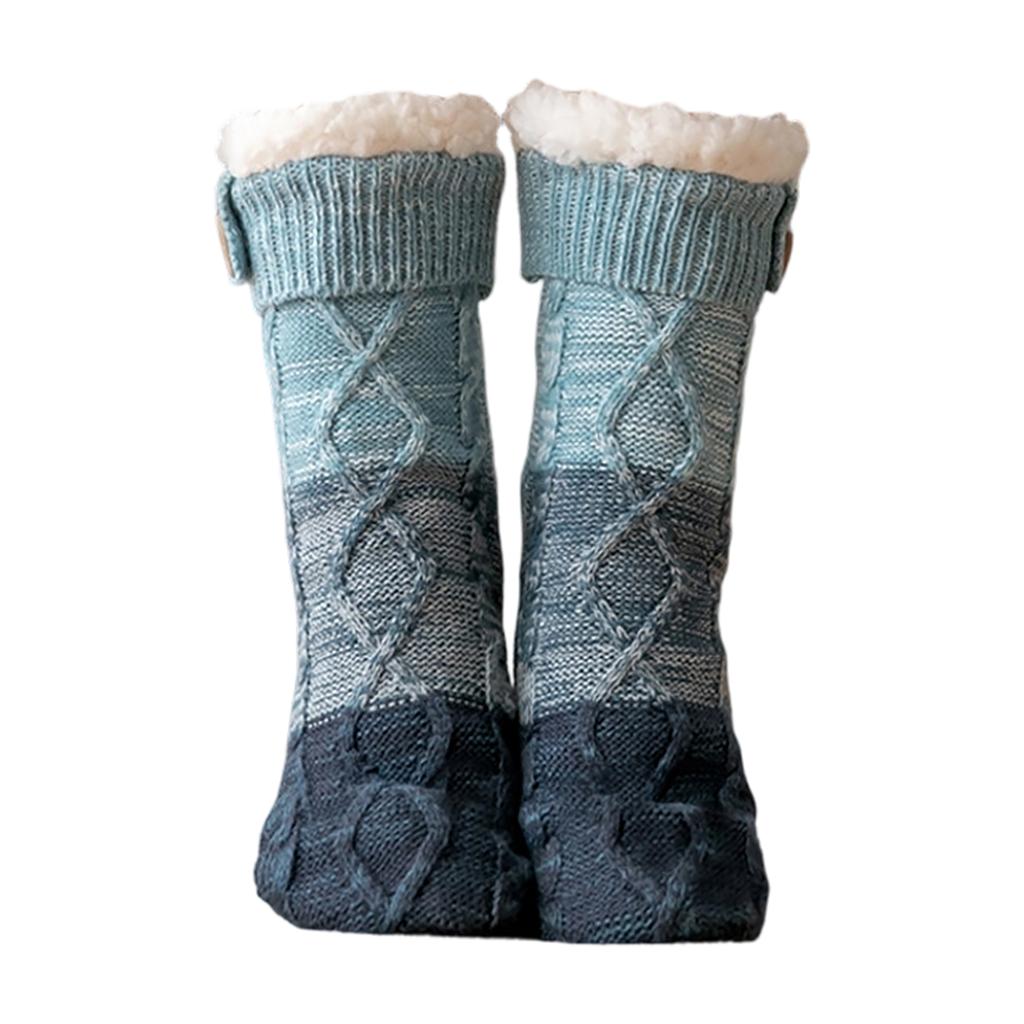 Lambswool Floor Shoes And Socks, Indoor Adult Snow Socks, Fleece-lined And Thickened Home Carpet Socks, Women's Non-