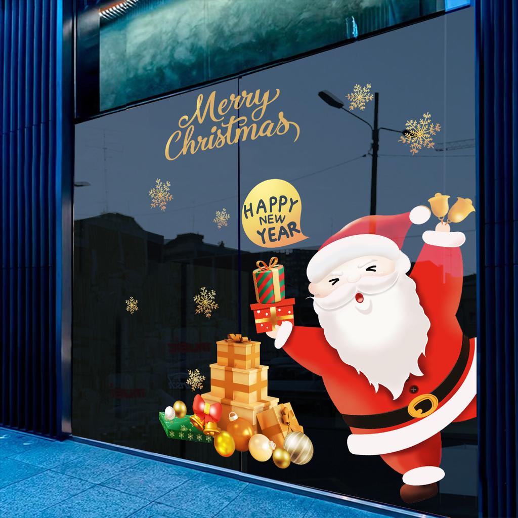Christmas Window Glass Static Christmas Decoration Festival Shop Mall Decoration Stickers