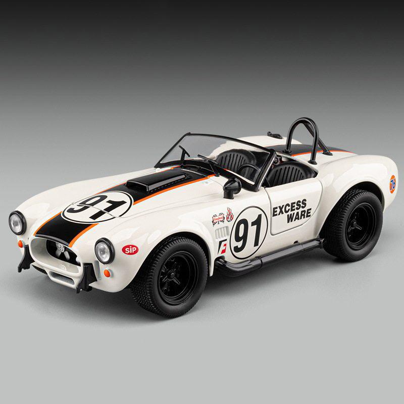 

1:22 Shelby Cobra 427 S/C Alloy Sports Car Model Diecast Metal Toy Classic Retro Racing Car Vehicles Model Sound Light Kids Gift
