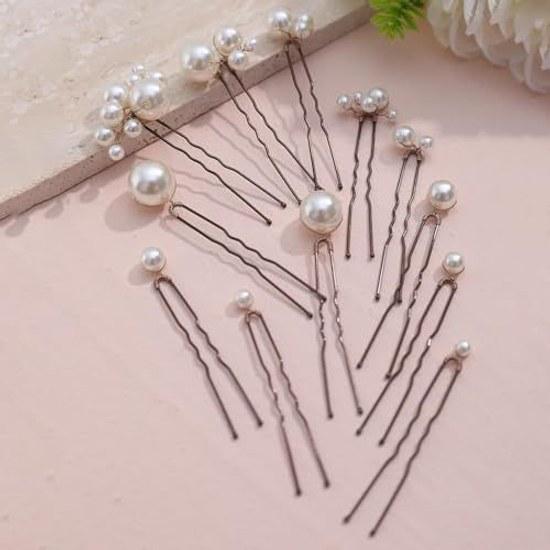 Pearl pin small large 12-piece set hair accessory hairpin Japanese style photography everyday use graduation ceremony wedding coming-of-age gift
