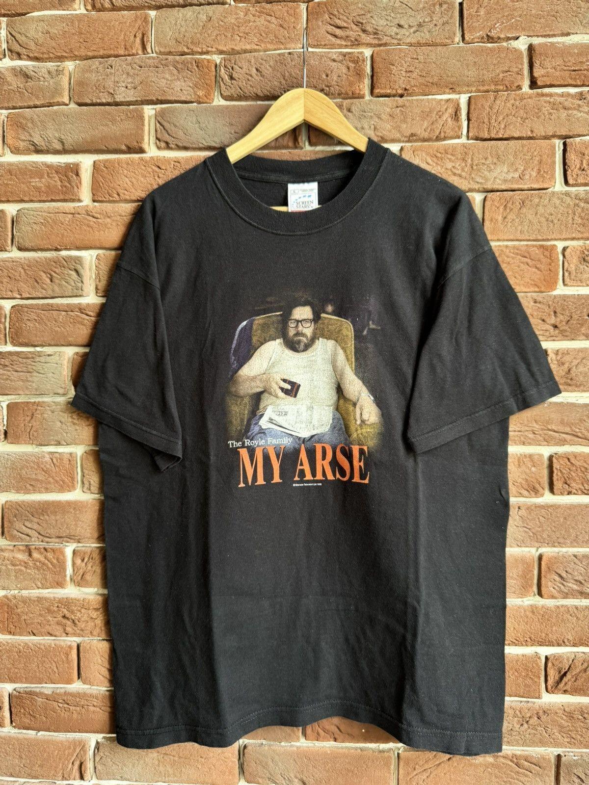 Vintage 1998 The Royle Family My Arse 90s Movie Tee Black L Unisex T-Shirt S