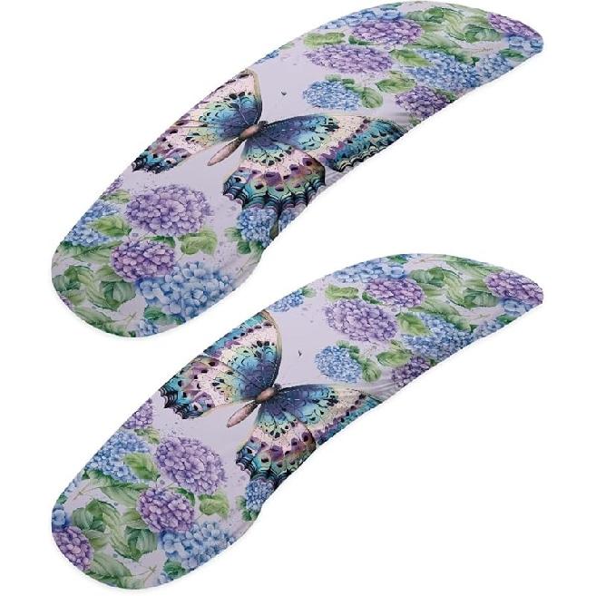 

Накладка на подлокотник офисного кресла Rose Butterfly, 2 шт., эластичная, приятная к коже, накладка на подлокотник игрового кресла, прочная, удобная, накладка на подлокотник компьютерного кресла purple and blue - Butterf