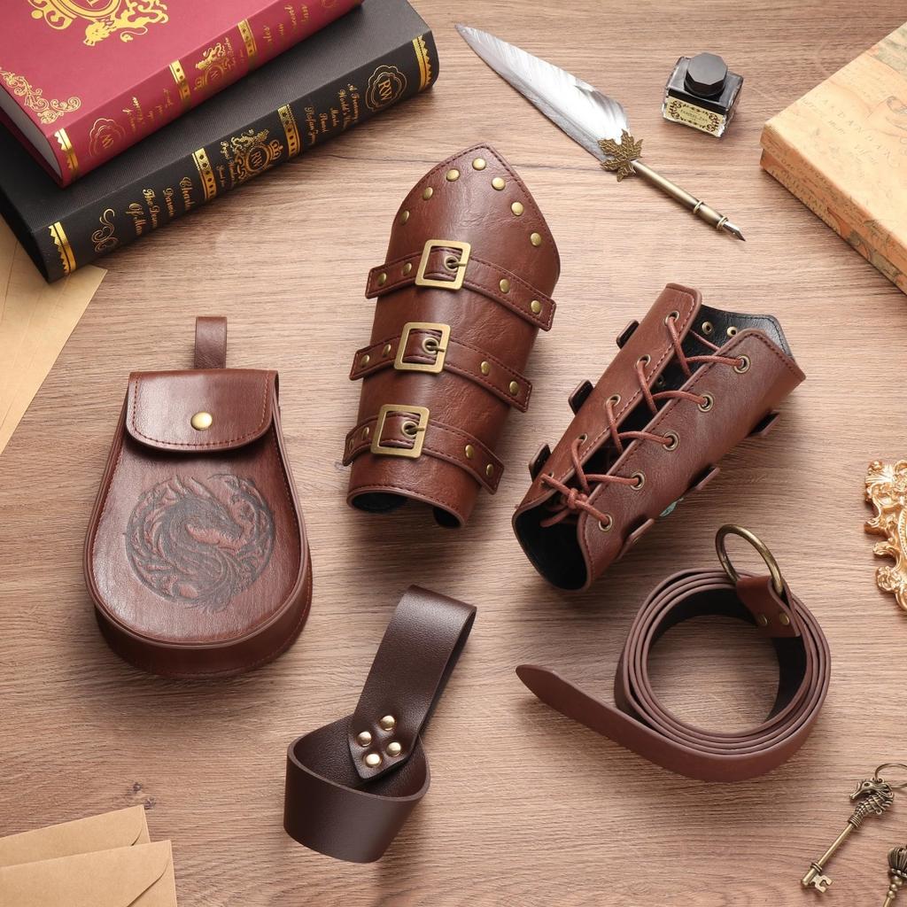 Mittelalterliches Wikingergürtel Dampf Armband Renaissance Vintage Bauchtasche Halloween Cosplay Verkleidungszubehör