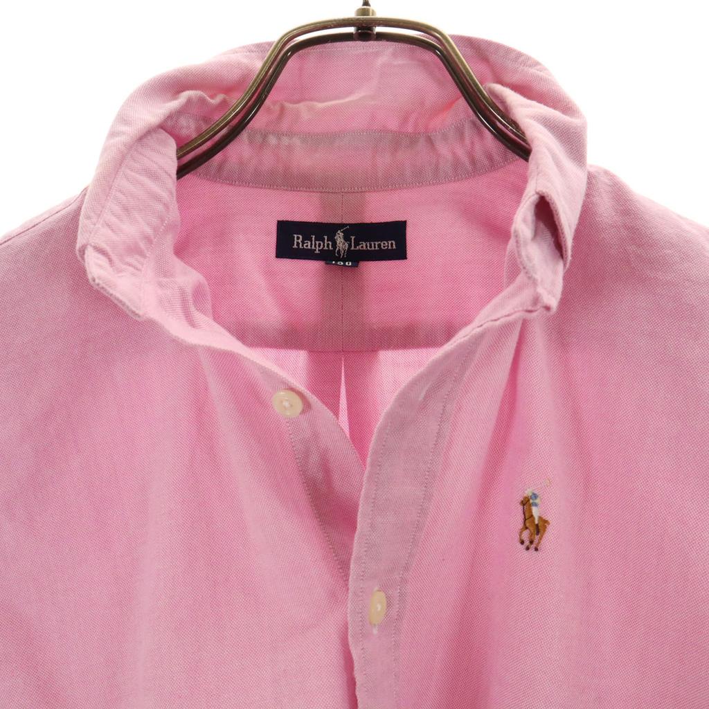 Ralph Lauren Short Sleeve Button Down Shirt 150 Pink Kid's Used